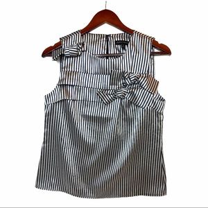 Banana Republic Sleeveless Striped Bow Top